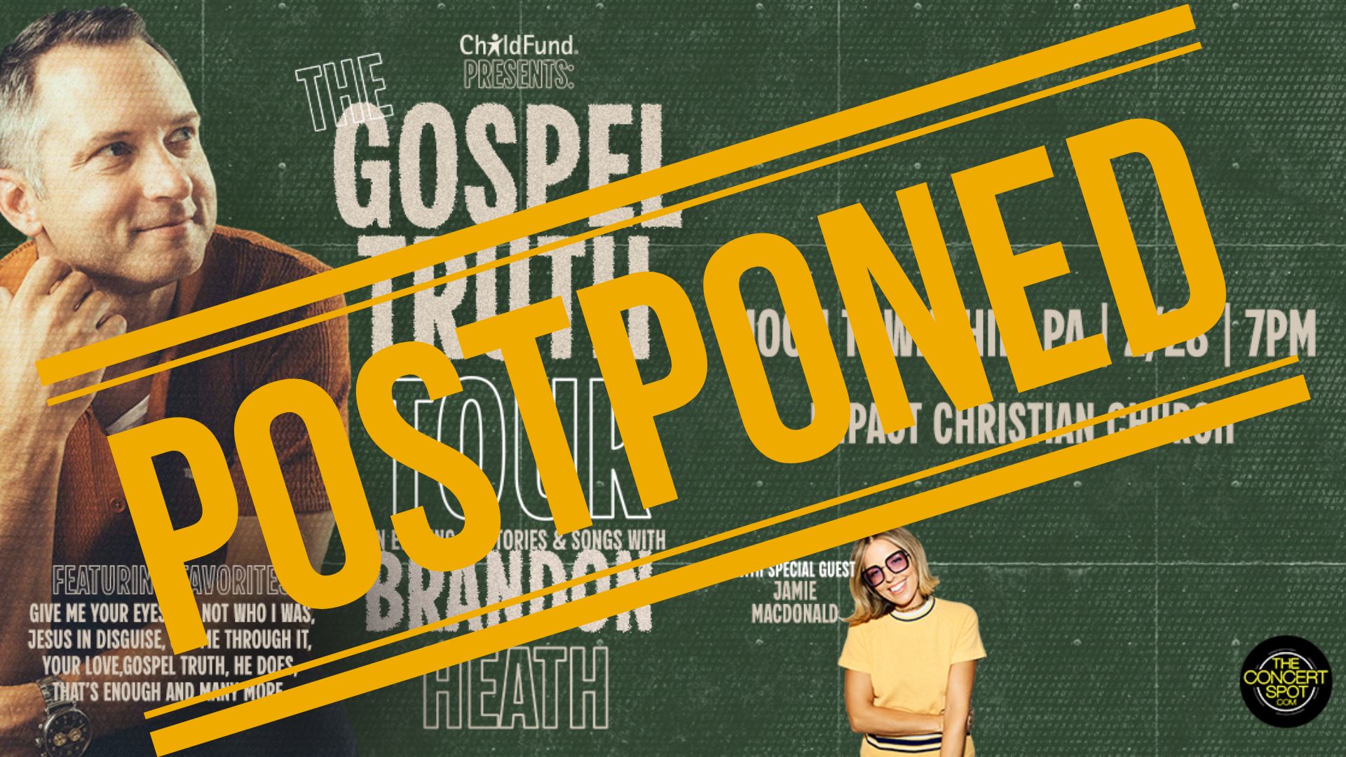 Featured image for Brandon Heath Concert – POSTPONED