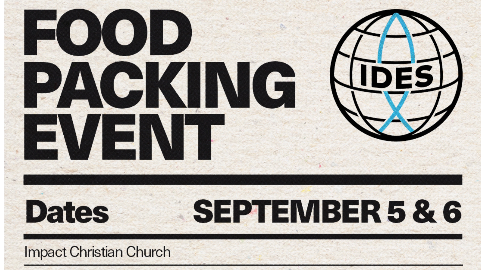 Featured image for IDES Meal Packing Event